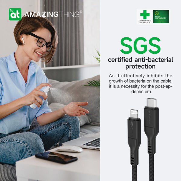 THUNDER PRO Lightning 轉 USB-A 充電線 | PD30W 3.2A